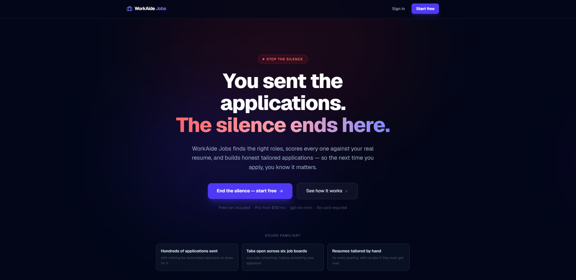 WorkAide Jobs platform